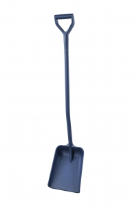 Shovel polypropylene 270 x 340 x 1120 mm metal detectable blue