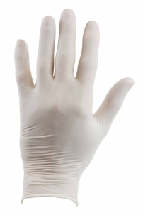 Rękawiczki lateksowe białe bezpudrowe
