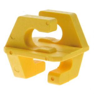 Isolateurs à clic, jaunes, pour poteaux de ø 10 mm