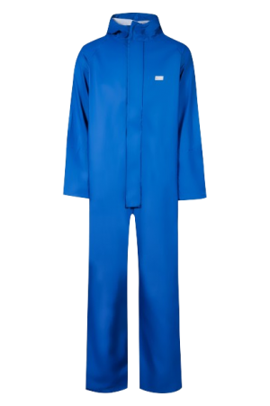 Water and Windproof PU Rain Coverall BLUE